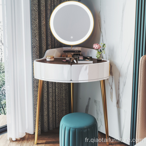 Coiffeuse moderne de chambre à coucher avec miroir LED de Pentecôte